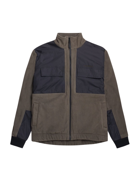 Woodbird Strukt Zip Fleece jacket - Army Green